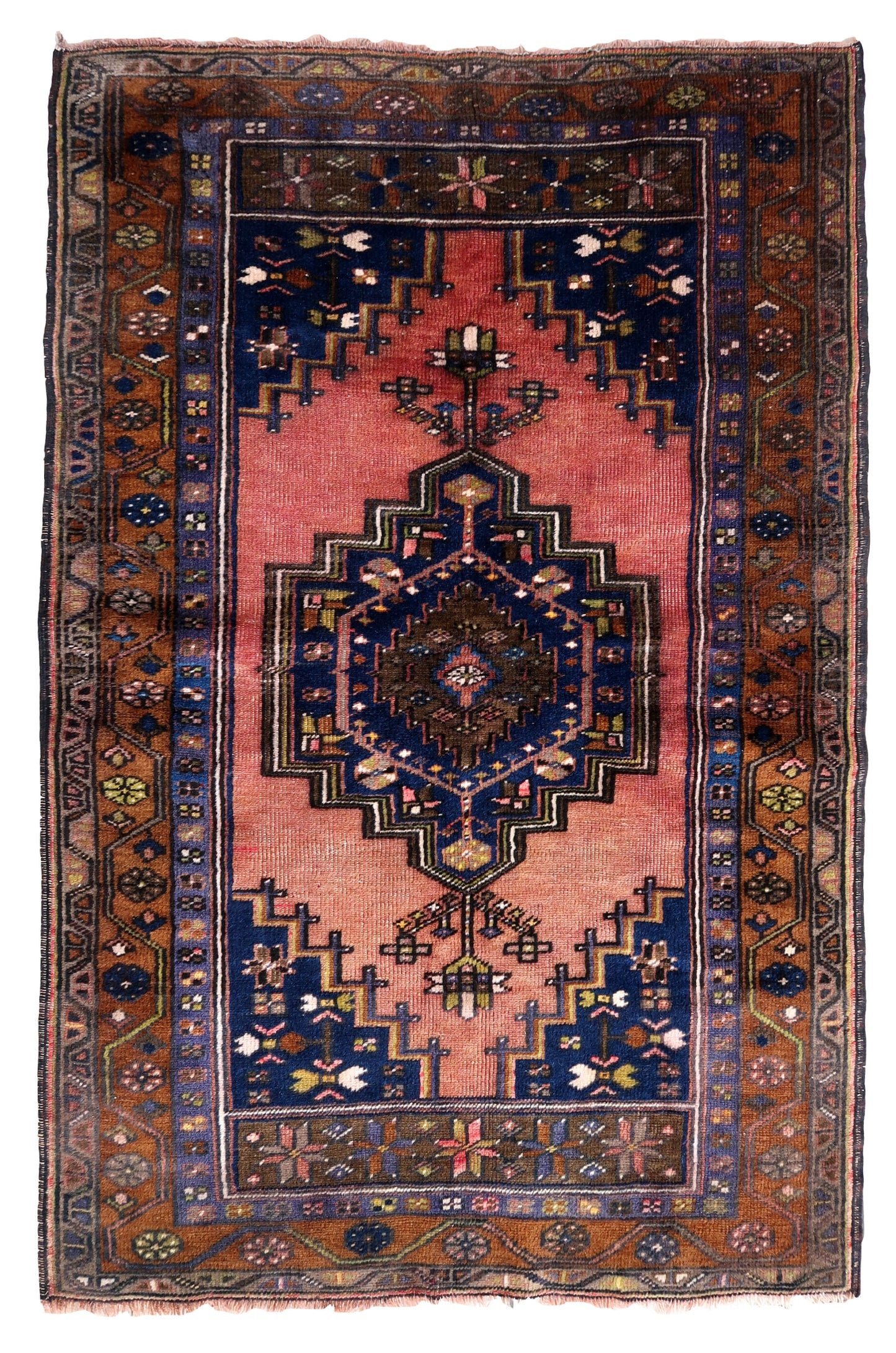 Handmade vintage Afghan Baluch rug 1940s