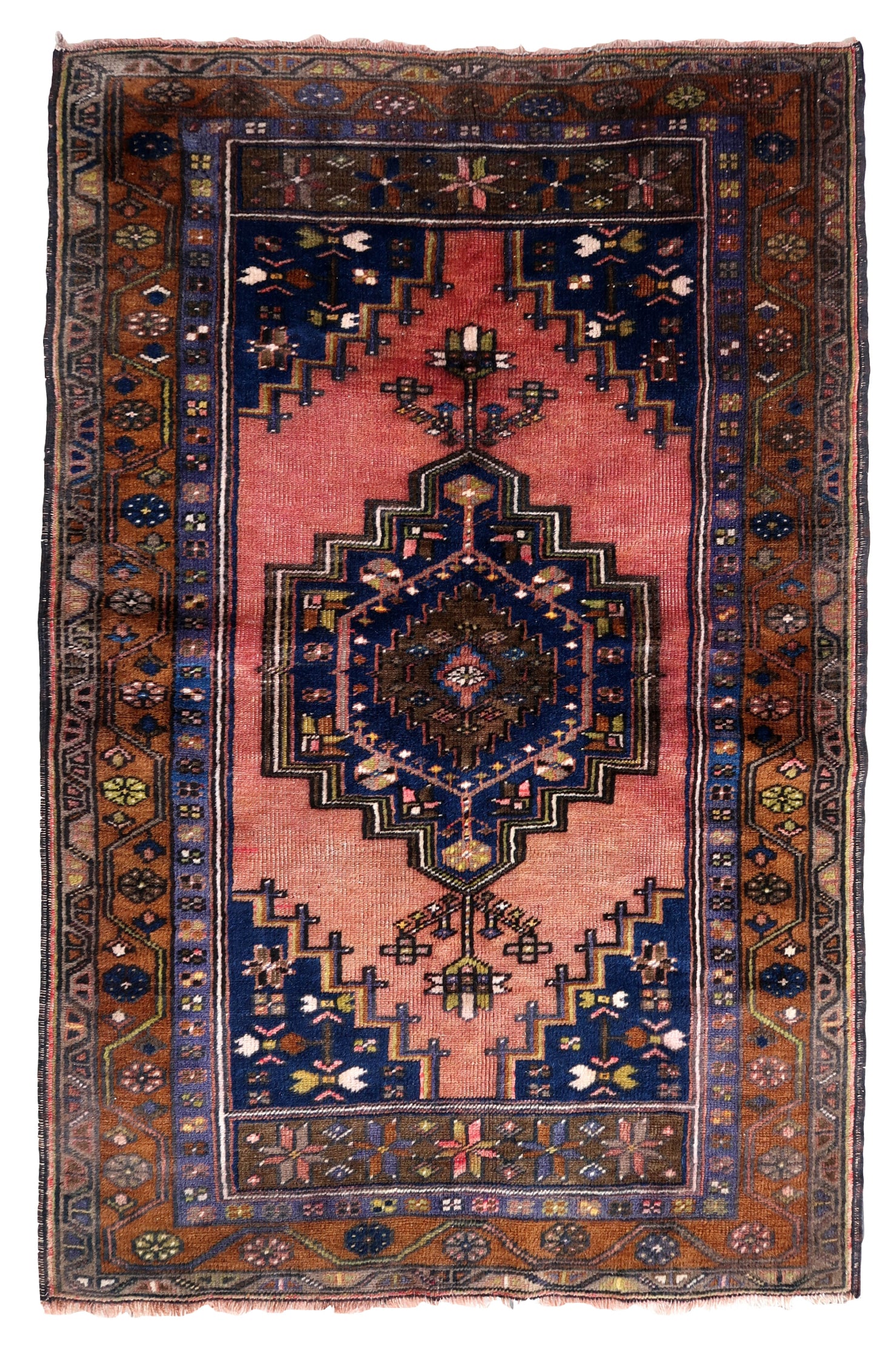 Handmade vintage Afghan Baluch rug 1940s