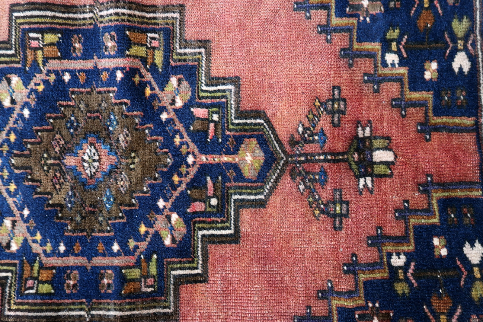 Handmade vintage Afghan Baluch rug 1940s