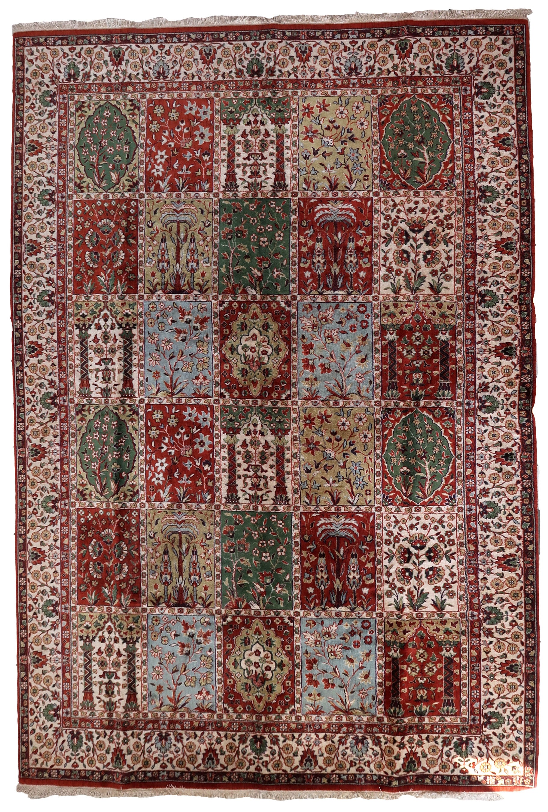 Vintage Persian Qum style rug 1970s