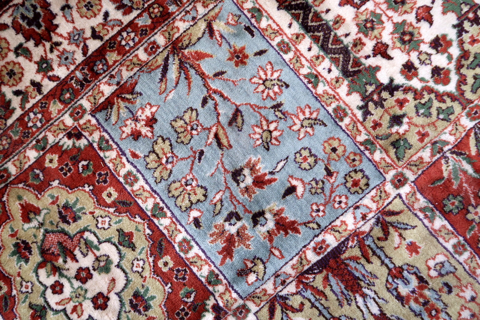 Vintage Persian Qum style rug 1970s