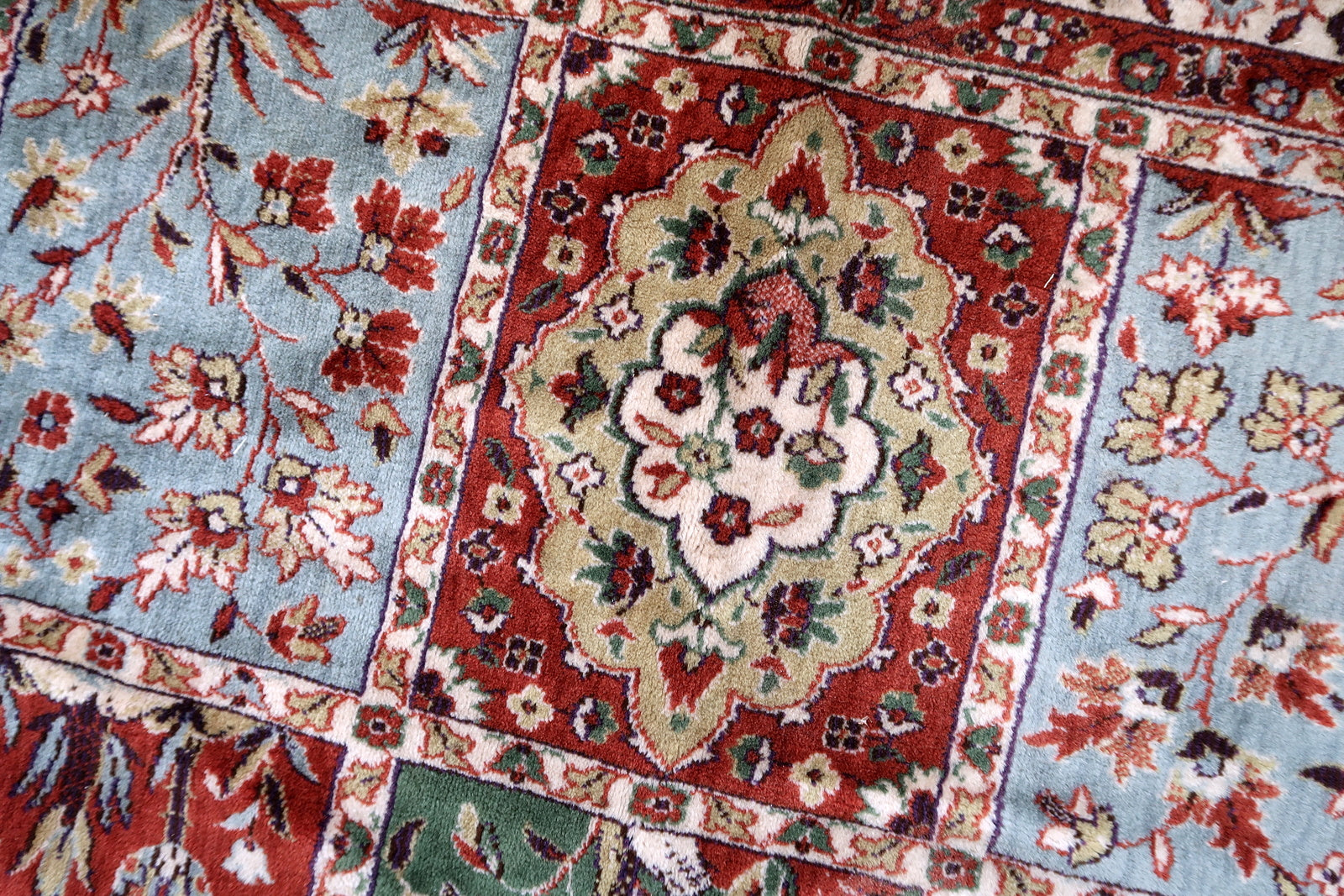 Vintage Persian Qum style rug 1970s