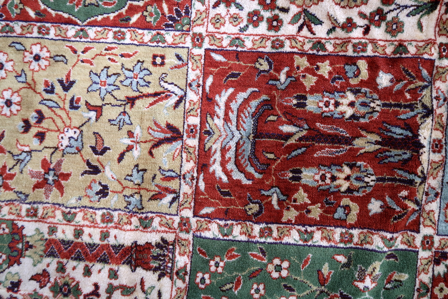Vintage Persian Qum style rug 1970s
