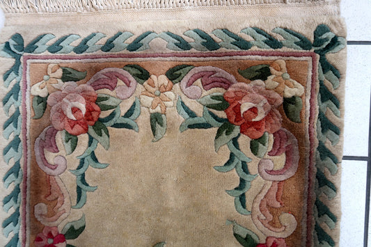 Hand made vintage Art Deco Chinese rug 1960s