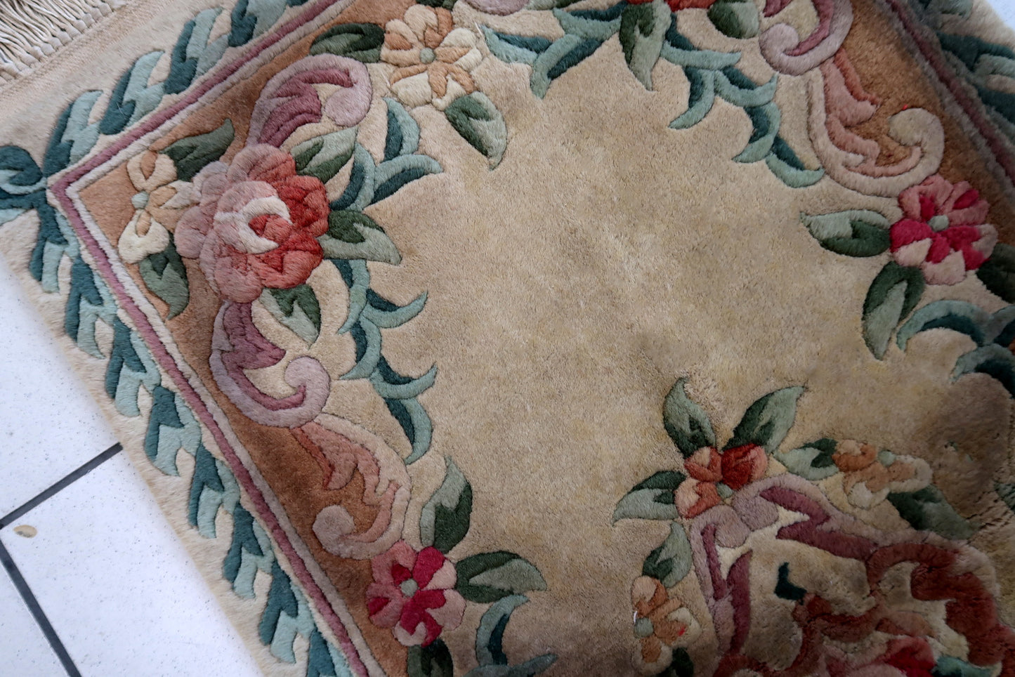 Hand made vintage Art Deco Chinese rug 1960s