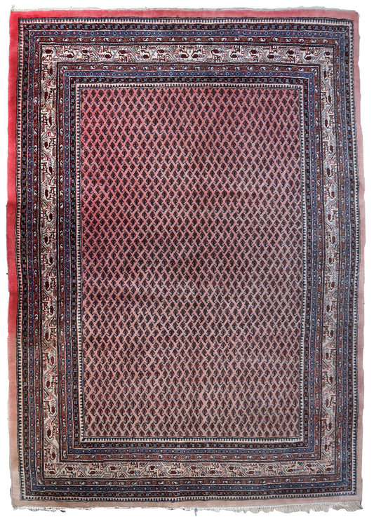 Handmade vintage Indian Seraband rug 1970s
