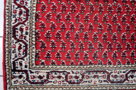 Handmade vintage Indian Seraband rug 1970s