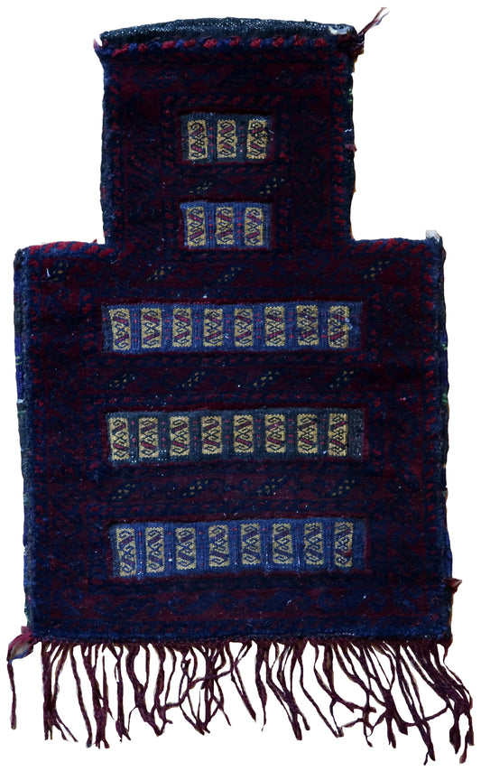 Handmade vintage Afghan Baluch salt bag 1970s