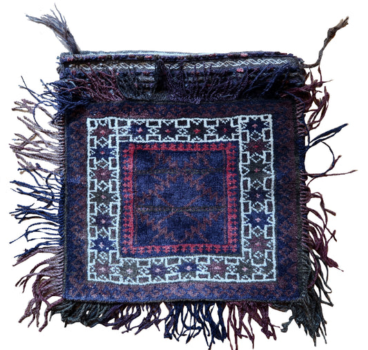 Handmade vintage Afghan Baluch salt bag 1940s
