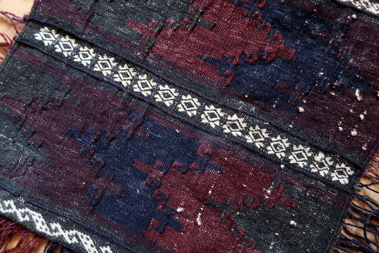 Handmade vintage Afghan Baluch salt bag 1940s