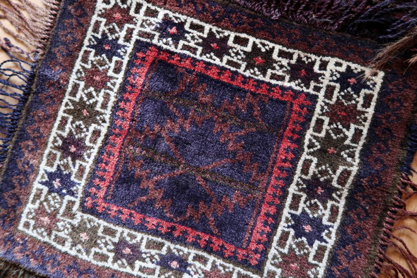Handmade vintage Afghan Baluch salt bag 1940s