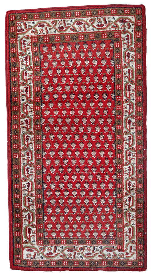 Handmade vintage Indian Seraband rug 1970s