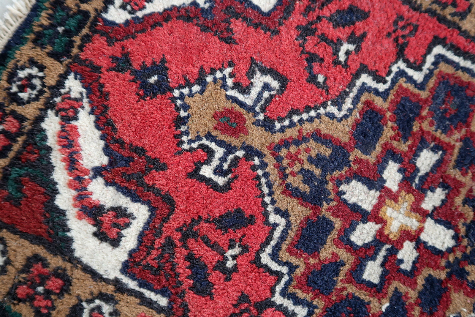 Handmade vintage Persian Hamadan mat 1970s