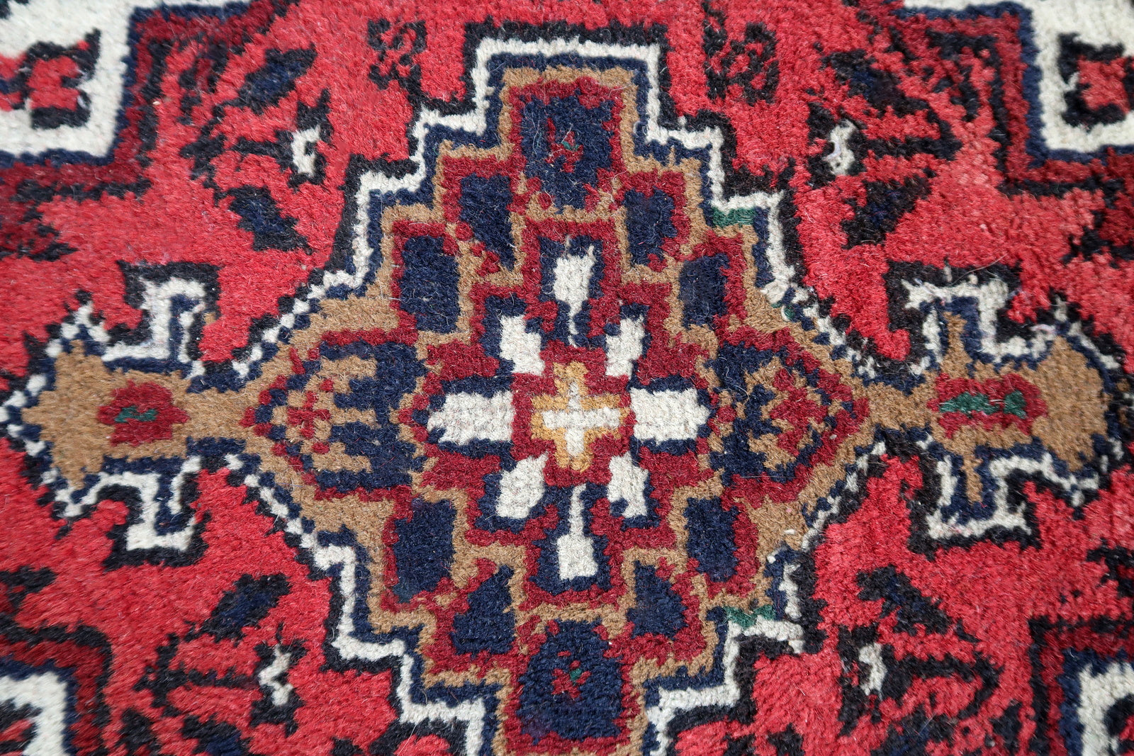 Handmade vintage Persian Hamadan mat 1970s