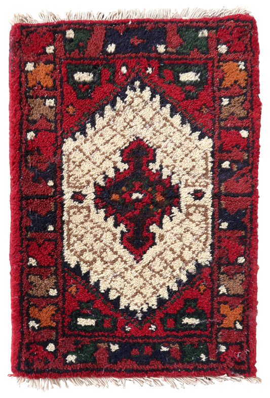 Handmade vintage Persian Hamadan mat 1970s