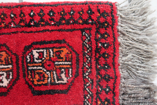 Handmade vintage Afghan Ersari mat 1970s