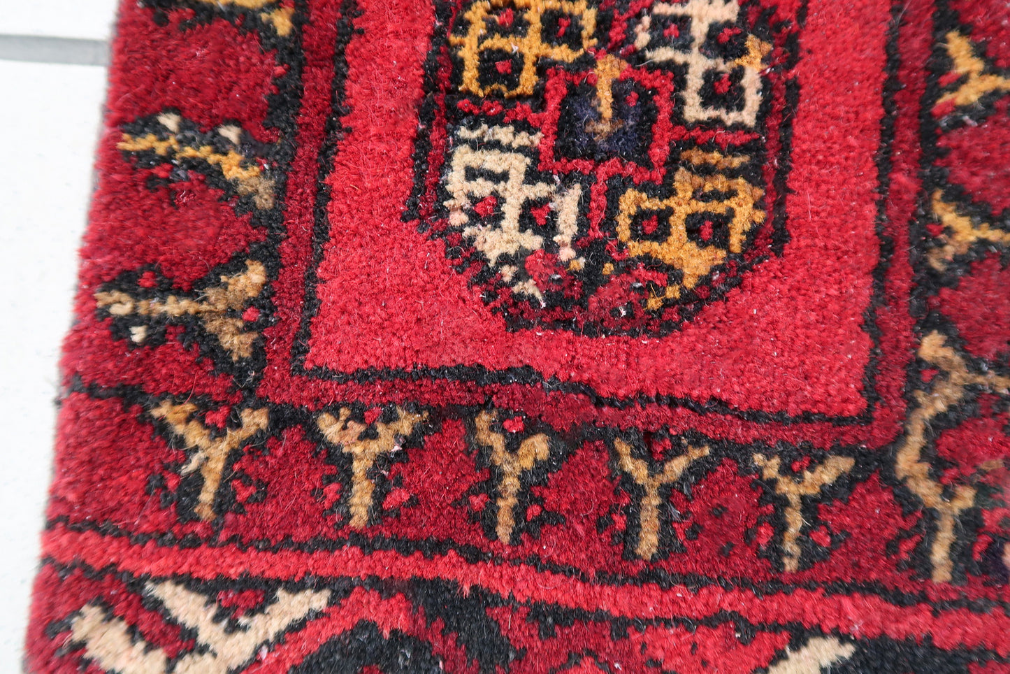 Handmade vintage Afghan Ersari mat 1970s