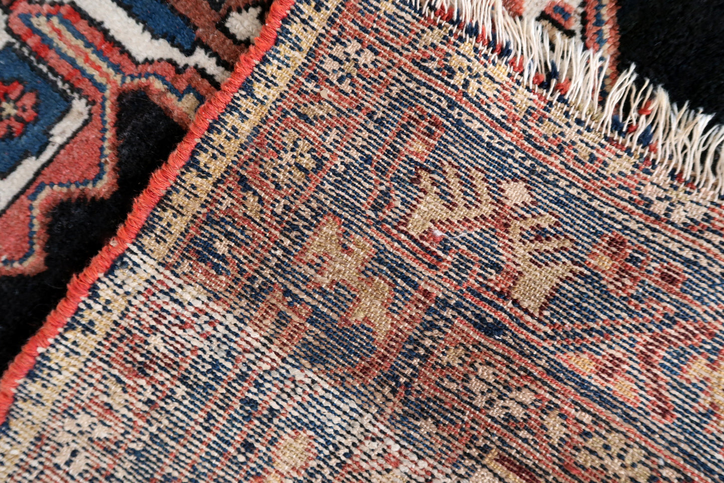 Handmade antique Persian Malayer rug 4' x 6.5' (123cm x 199cm) 1920s - 1C999