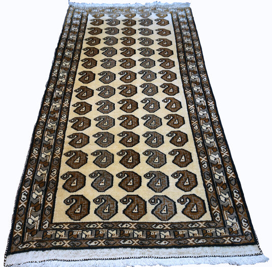 Handmade vintage Persian Gabbeh rug 1970s