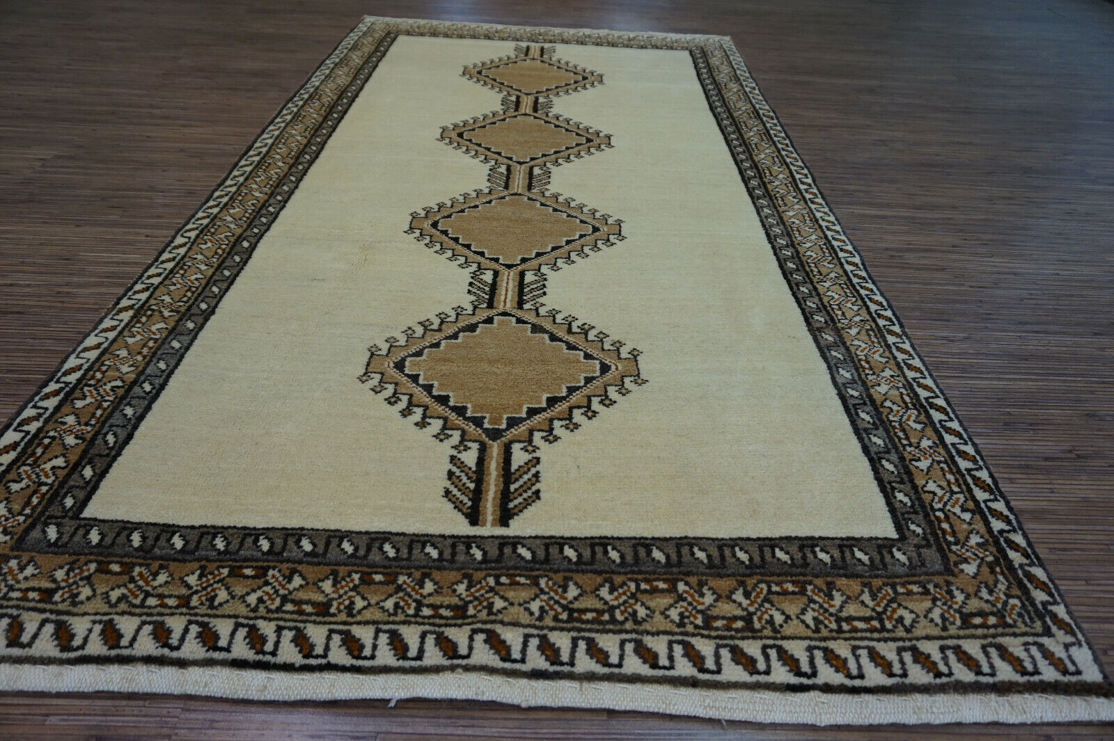 Handmade vintage Persian Gabbeh rug 1970s