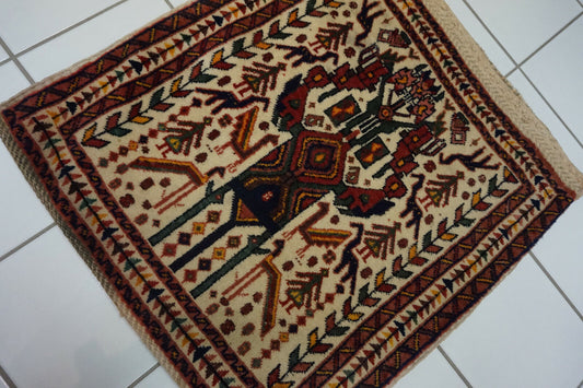 Handmade vintage Persian Afshar salt bag 1970s