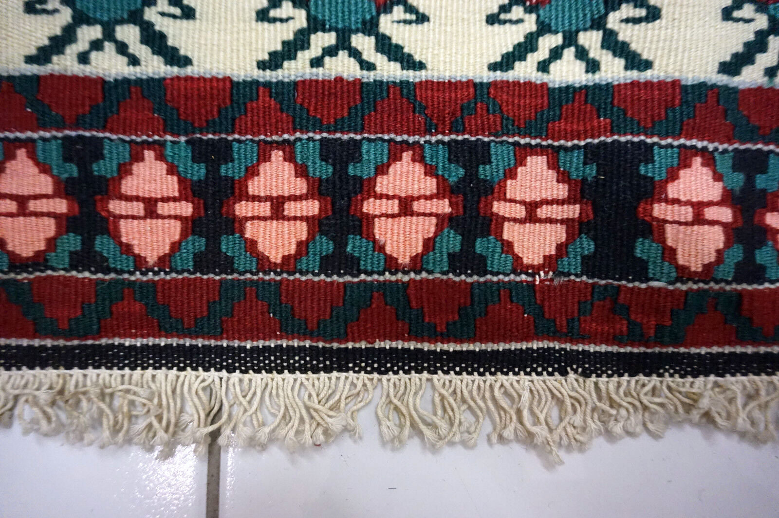 Elegant handmade rug with traditional Middle Eastern design elements
