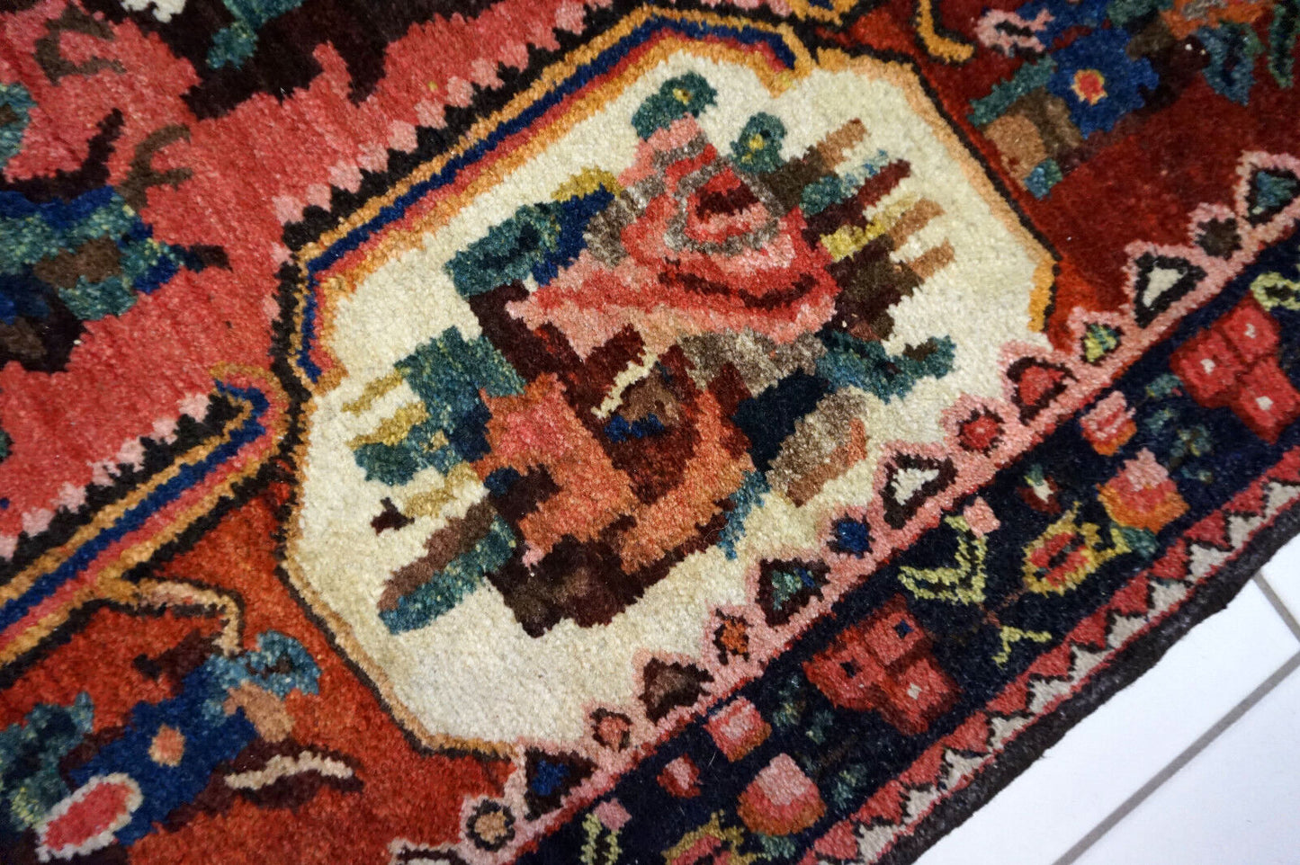 Intricate Details of Handmade Persian Carpet