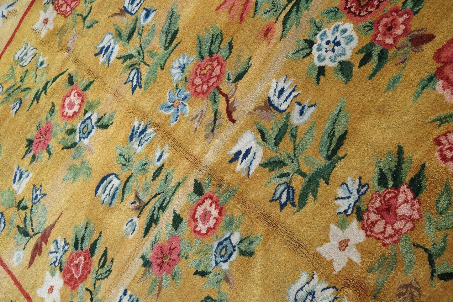 Handmade vintage Romanian Bessarabian rug 1950s