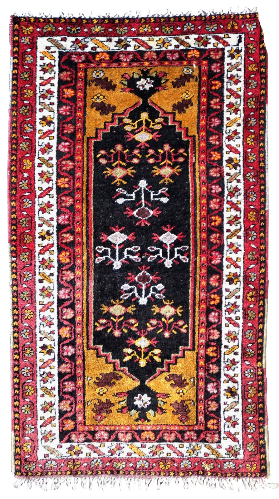 Handmade vintage Turkish Anatolian rug 1950s