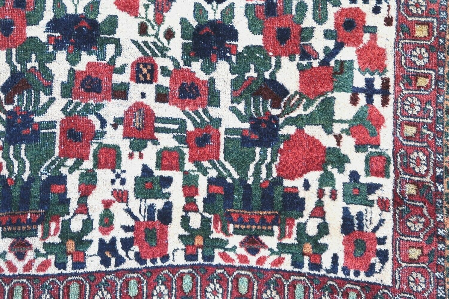 Handmade antique Persian Afshar rug 1900s