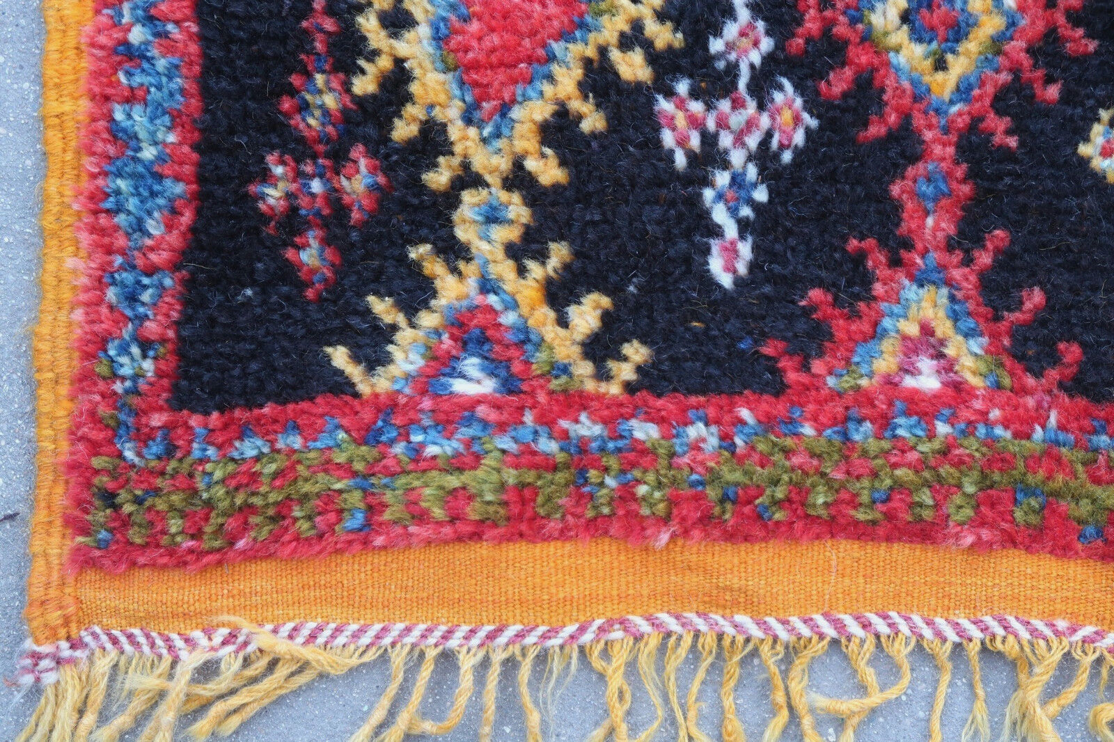 Handmade antique Moroccan Berber rug 1900s