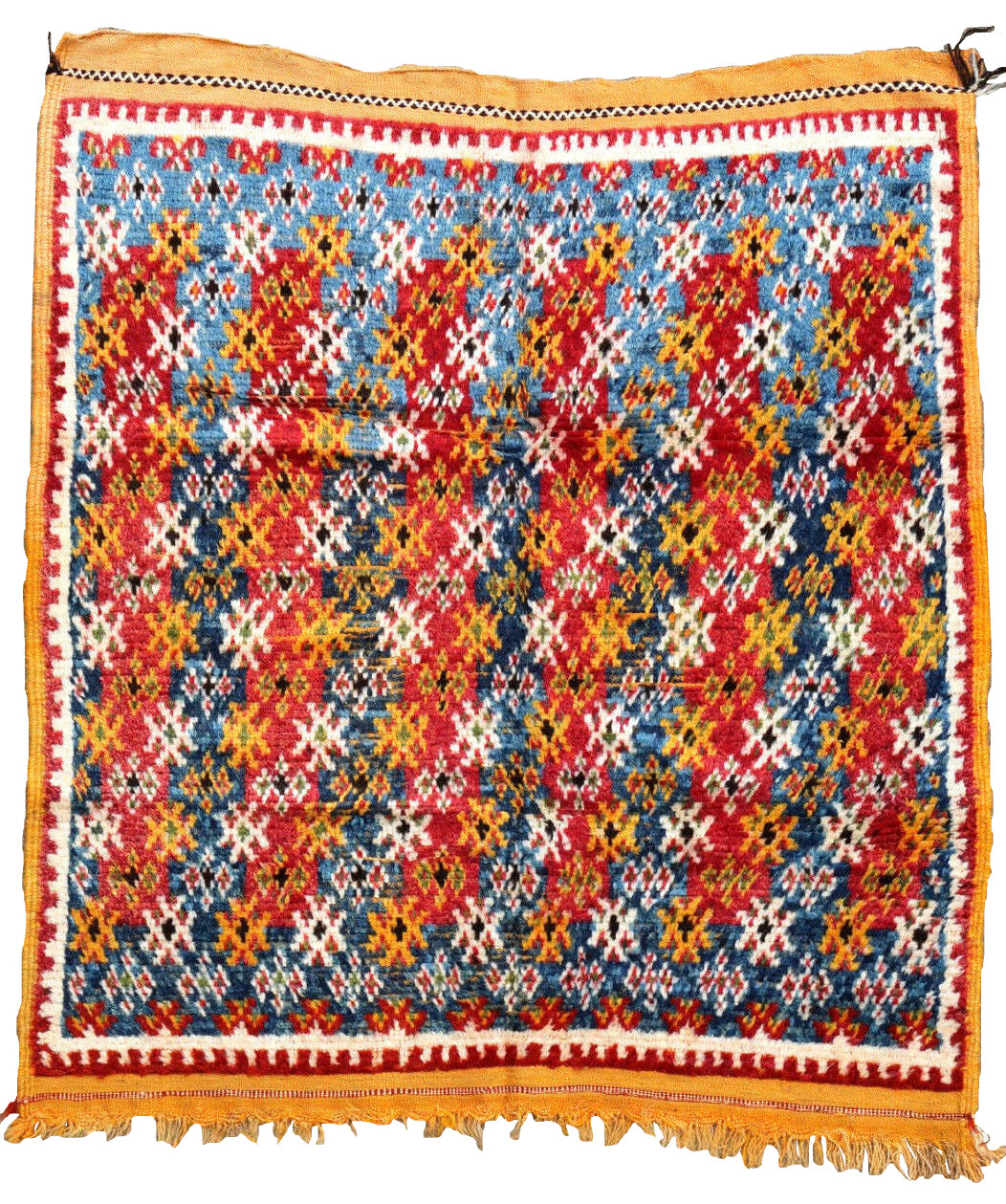 Handmade antique Moroccan Berber rug 1920s
