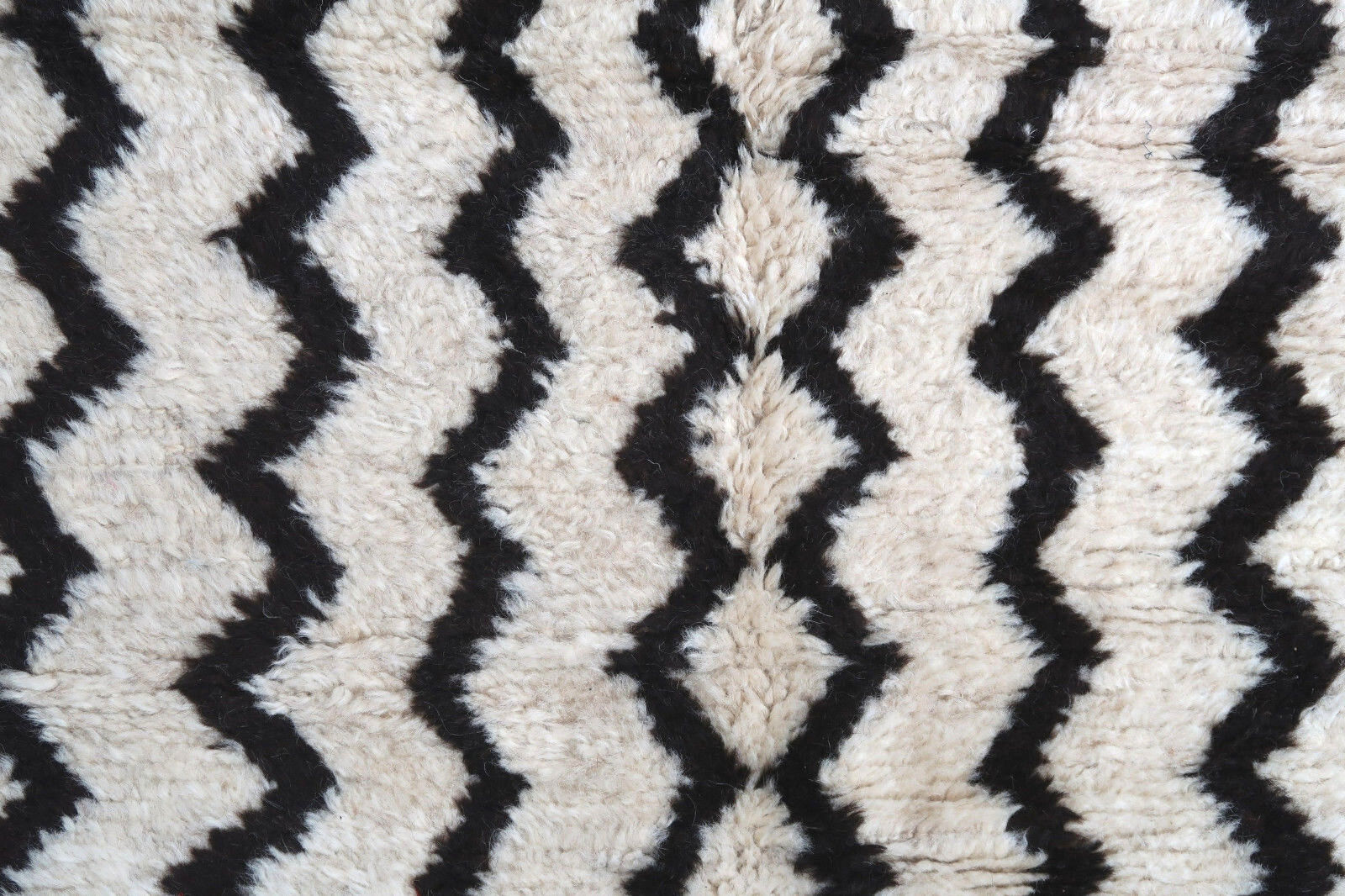 Handmade vintage Moroccan Berber rug 1950s
