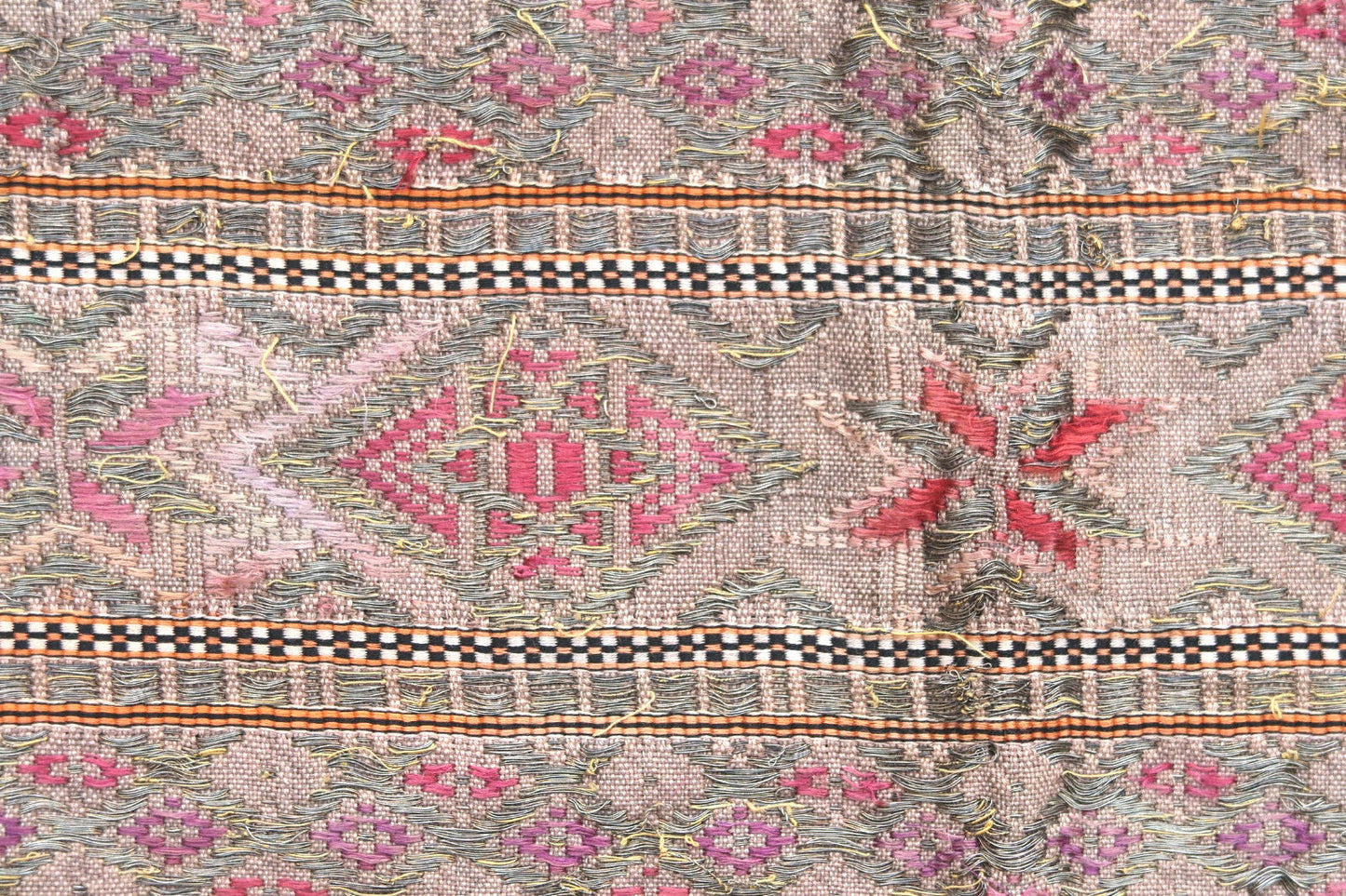Handmade antique Tunisian Berber kilim 1880s
