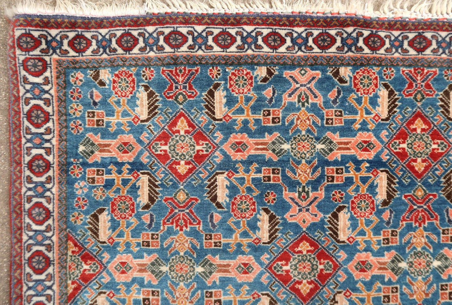 Handmade vintage Persian Malayer rug 1970s