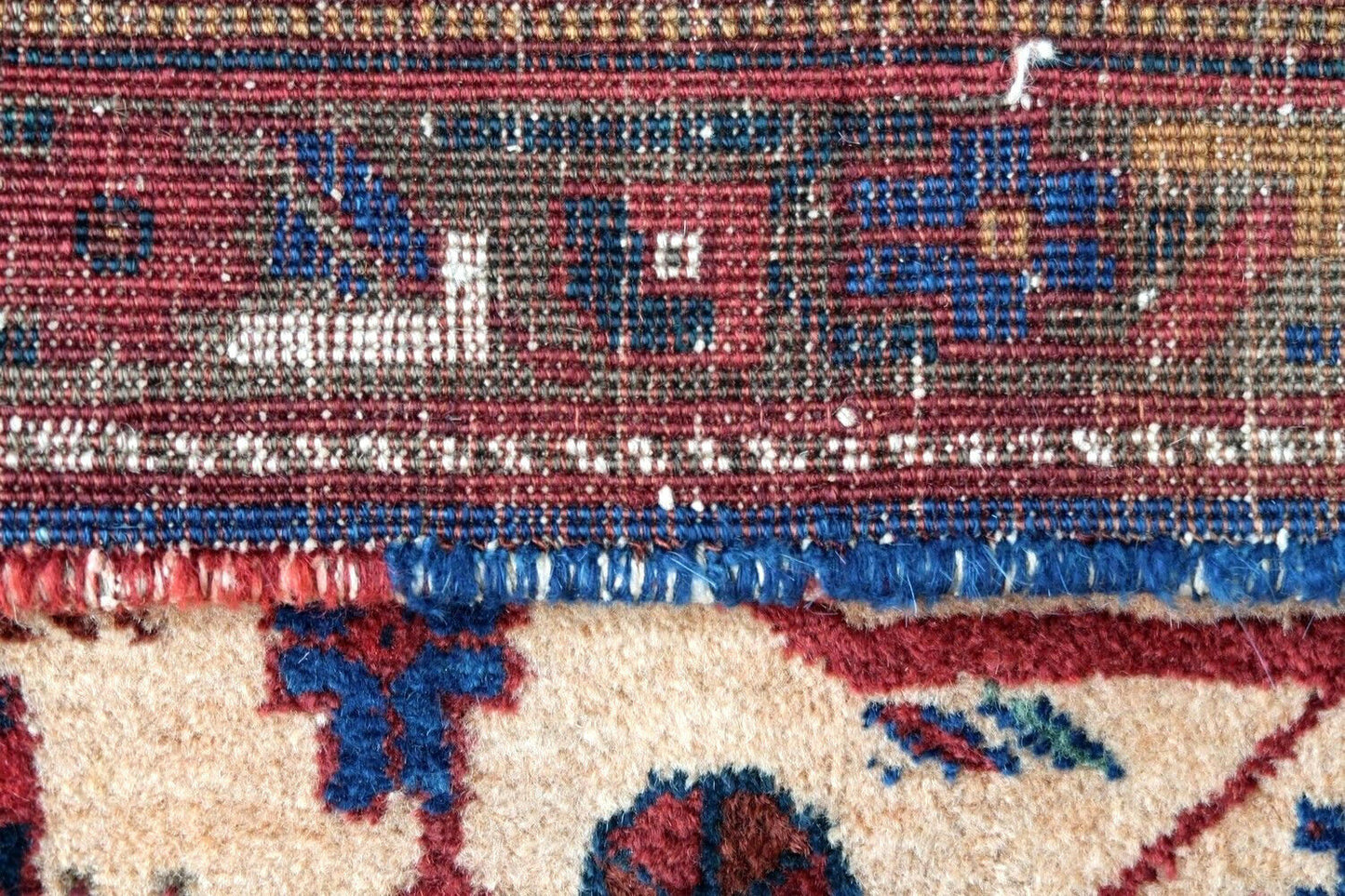 Handmade antique Persian Afshar rug 4.3' x 5.6' (133cm x 173cm) 1930s - 1P67