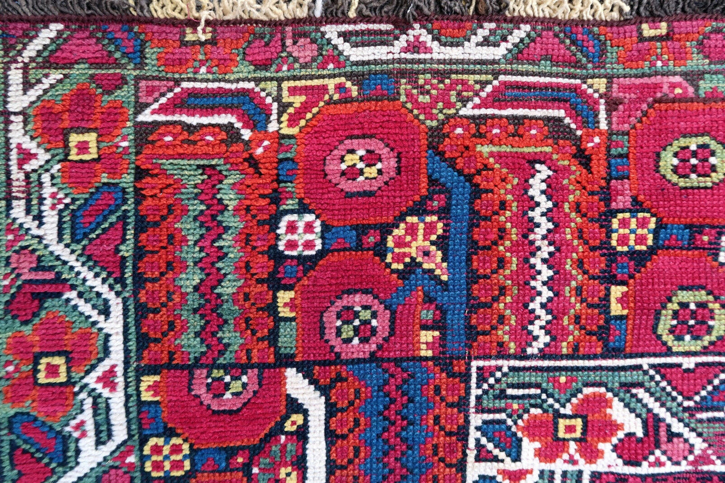Handmade antique Algerian Berber collectible rug 1830s