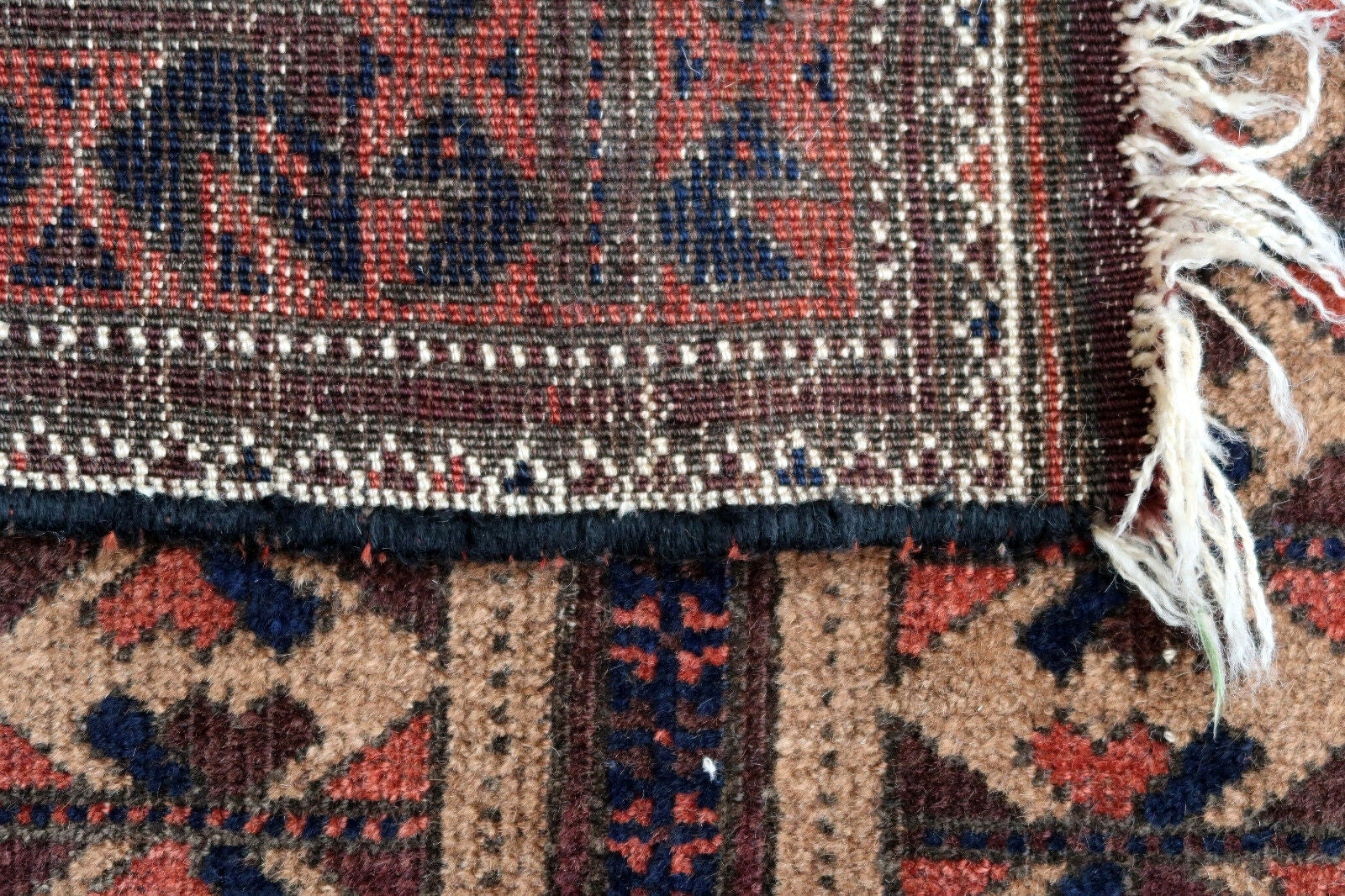 Handmade antique Afghan Baluch rug 1880s