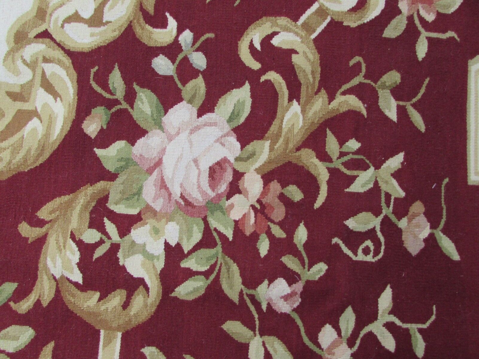Handmade vintage French Aubusson rug 1970s