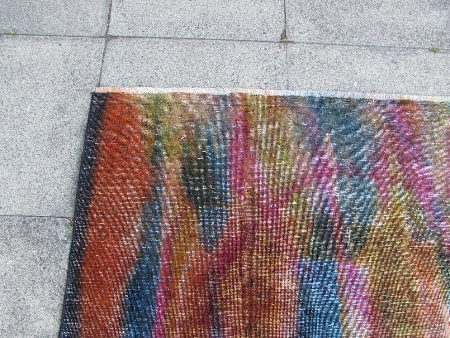 Handmade vintage Turkish Konya rug 1970s