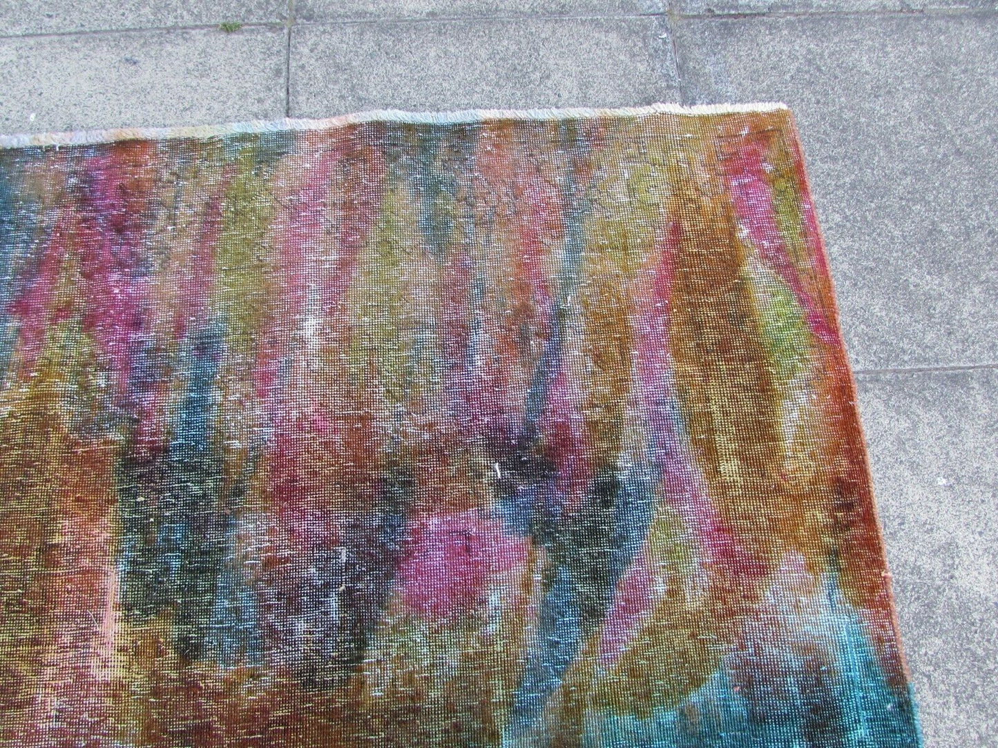 Handmade vintage Turkish Konya rug 1970s