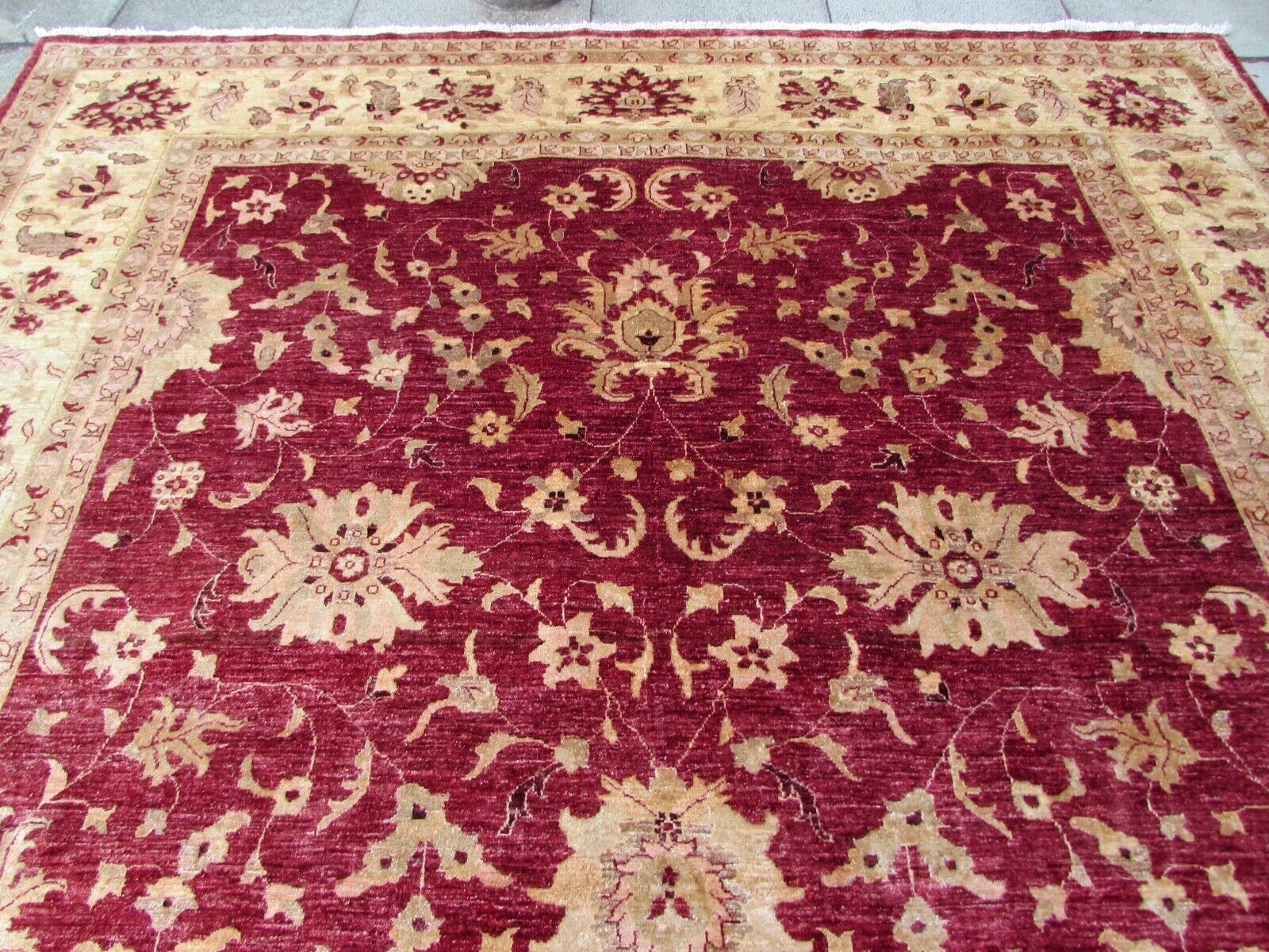 Close-up of a section of the rug, highlighting its overall quality and beauty.