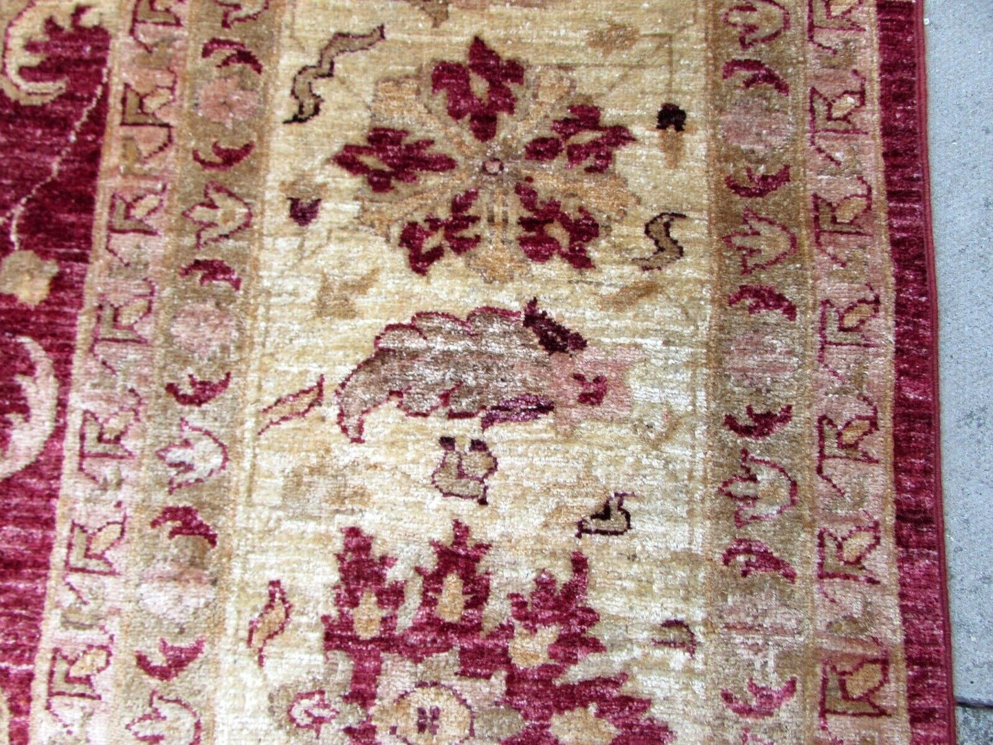 Detailed shot of the rug's texture and pile height