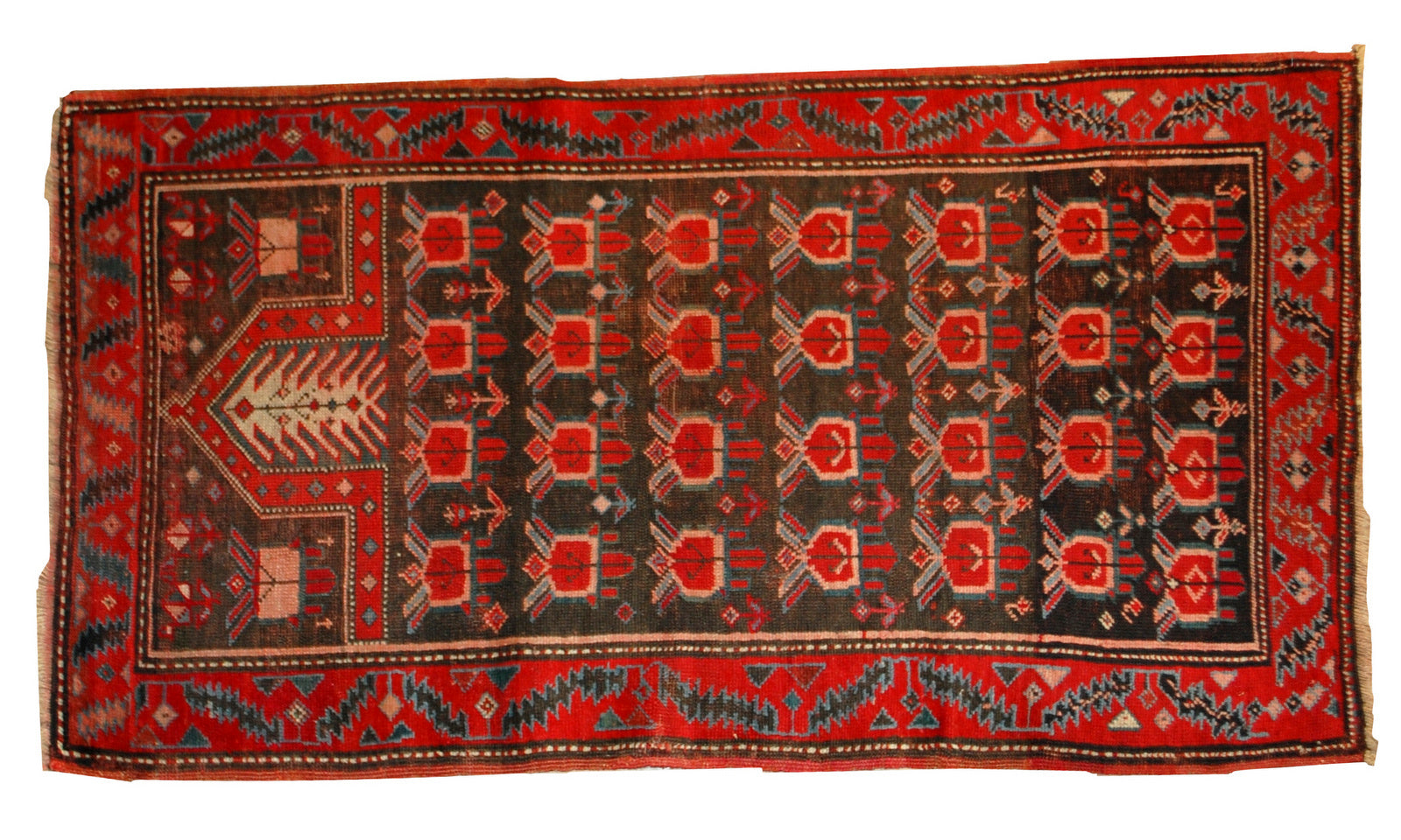 Handmade antique Caucasian Karabagh rug 1890s