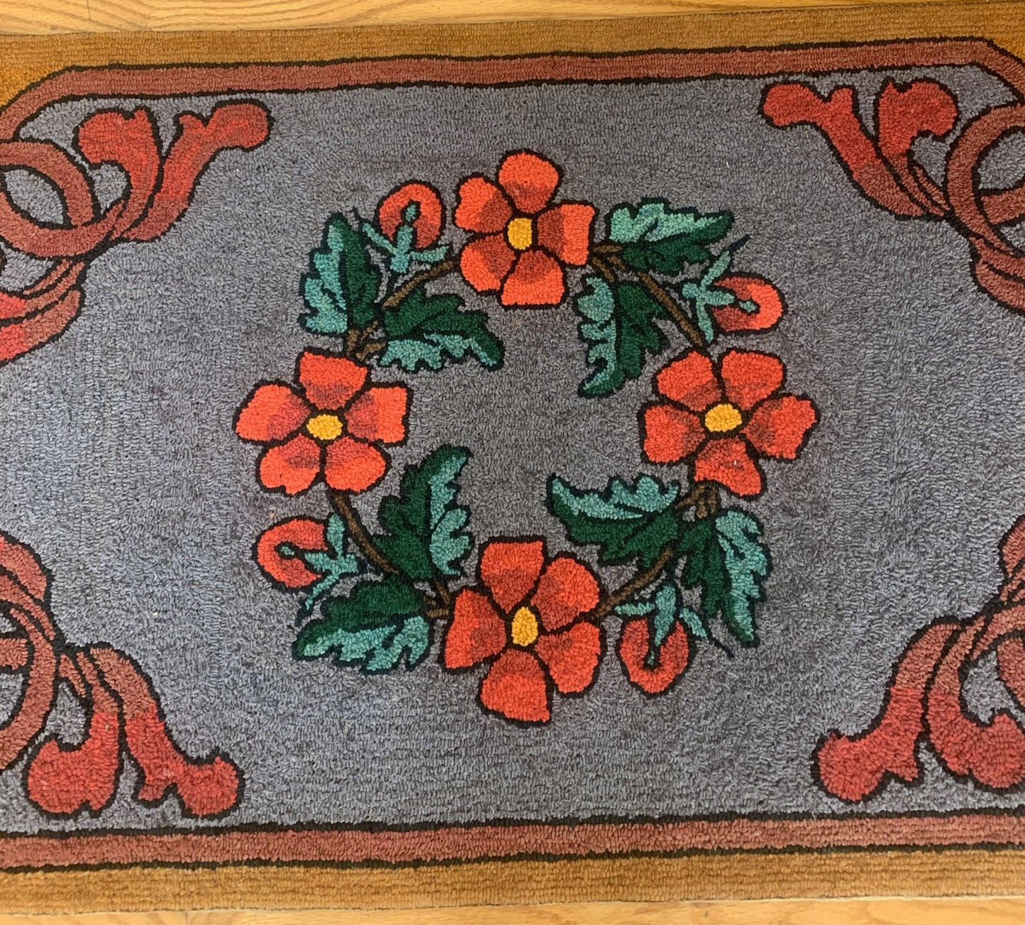 Original good condition of the antique rug