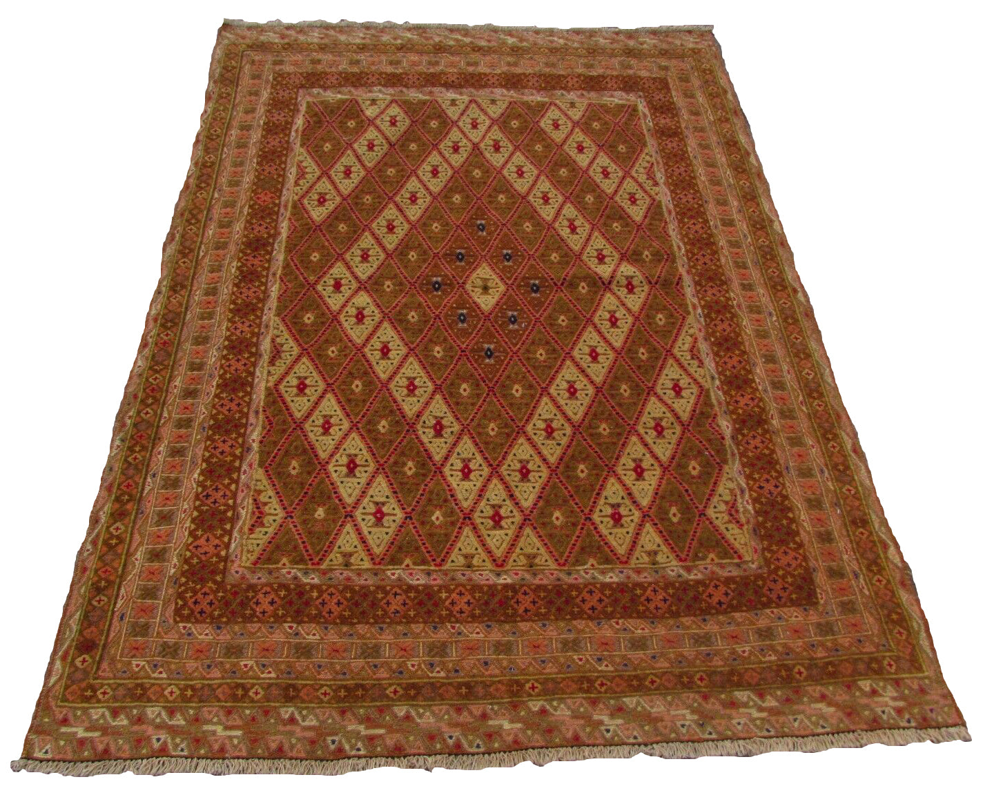 Vintage Afghan Sumak wool rug
