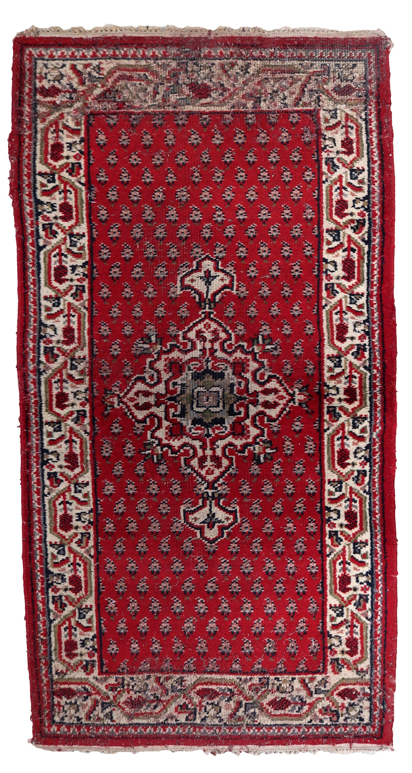 Handmade vintage Indian Seraband rug 1970s