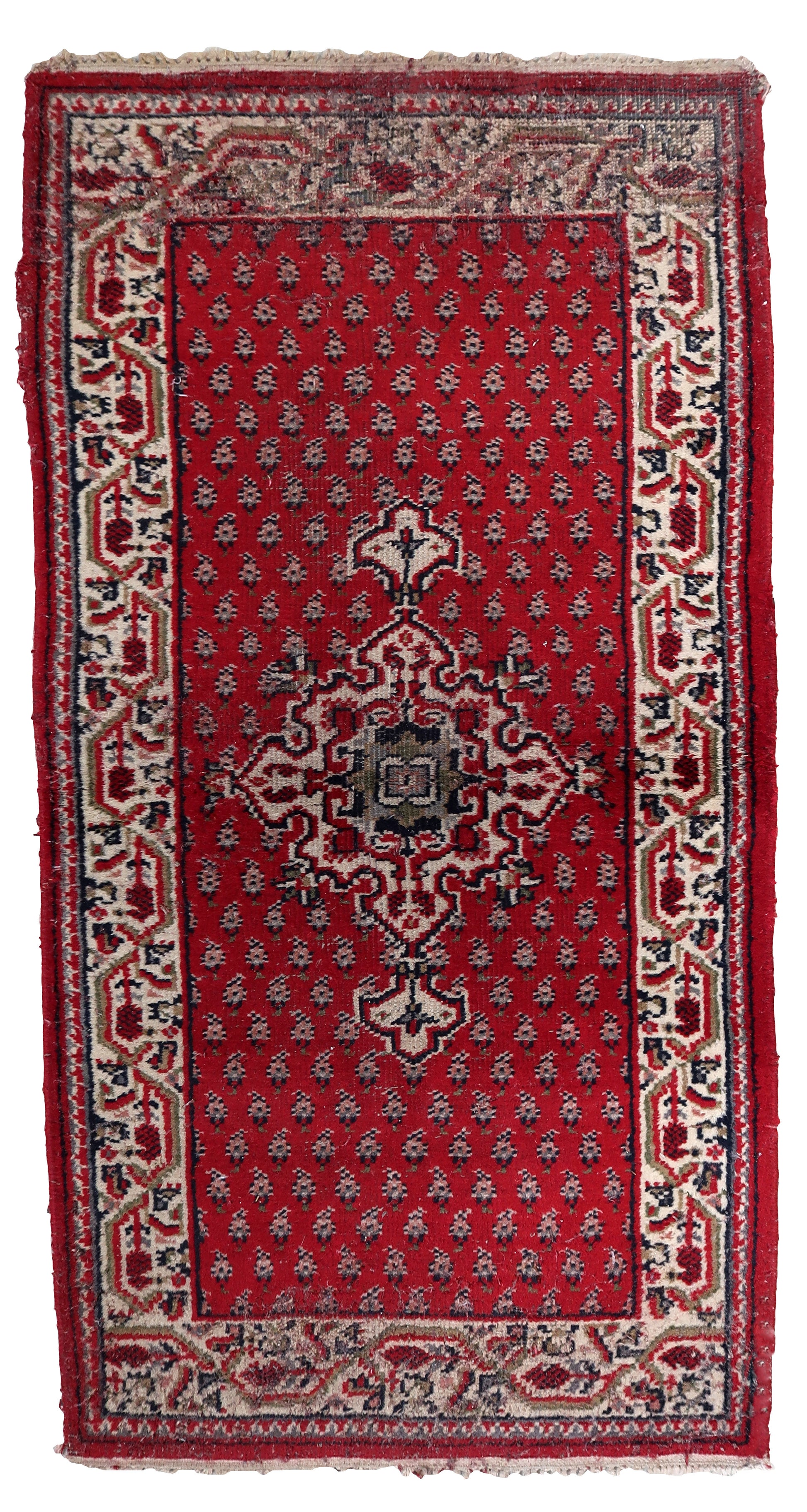 Handmade vintage Indian Seraband rug 1970s