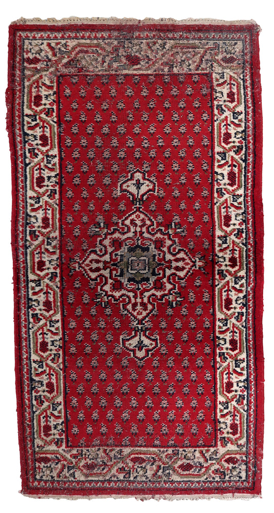 Handmade vintage Indian Seraband rug 1970s